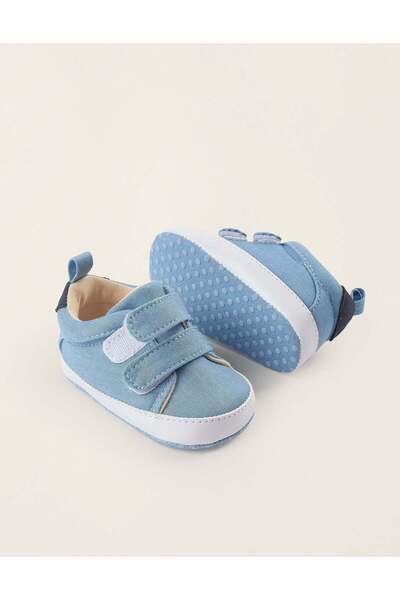 Ziddy Fabric Trainers for Newborn Boys, Blue