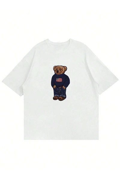 Mad&Calf Μπλουζάκι Unisex Teddy Boy με στάμπα με λαιμόκοψη