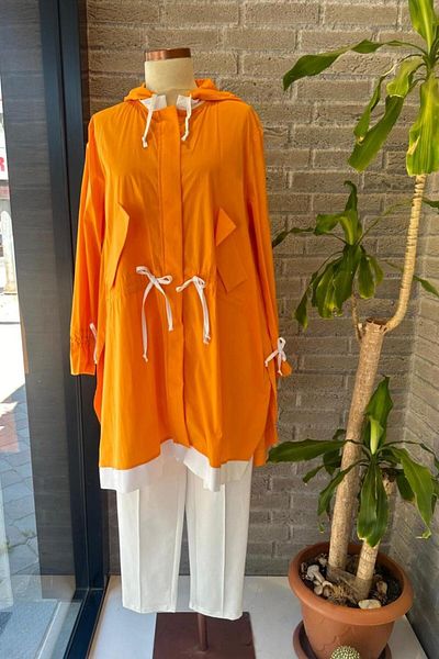 MAQ DESIGN 47001 MAQ PATTERN BATHA TRENCH - Colorful Colorful Trench Coat