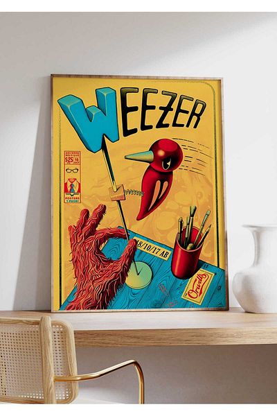House Gorgeous Poster retro fără rame cu design de concert Weezer