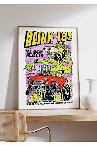 House Gorgeous Poster retro fără rame Blink 182 Concert Design Nr.:2