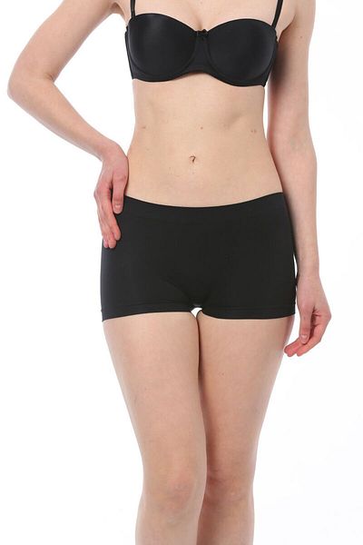Pemilo Mini pantaloni scurți fără sudură 200608 Tactel pentru femei, negri