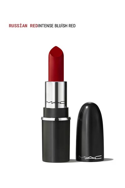 M.A.C Macximal Silky Matte Lipstick / Mini M·A·C - Russian Red Intense Bluish Red