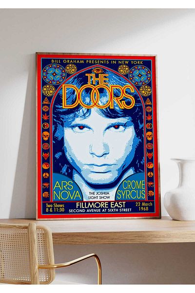 House Gorgeous Poster retro fără încadrare The Doors Jim Morrison Concert Design