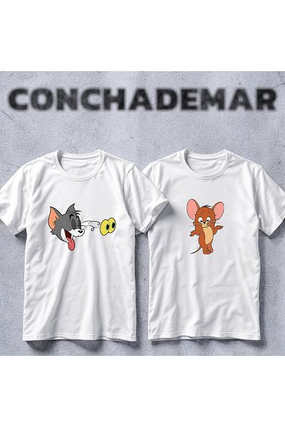 Vordevia Exploded Eye Tom and Jerry Dear Combination High Quality T-Shirt