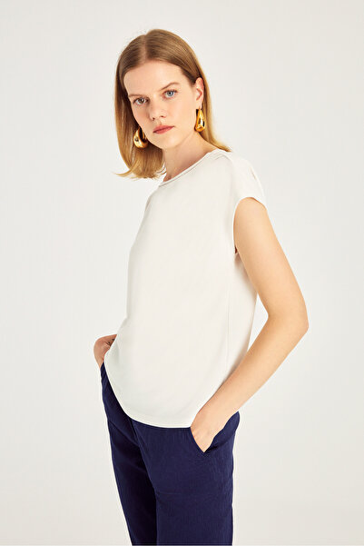 Naramaxx Düşük Kollu Yaka Detaylı Örme Bluz