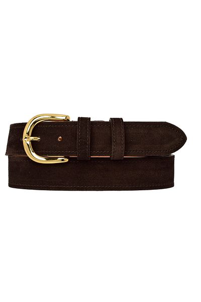 GoDeri 100% Genuine Leather Shoulder Belt, Gold Buckle 4 Cm, Chocolate Milk Dark Brown