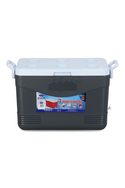 Cosmoplast صندوق ثلج للنزهات خالي من مادة BPA مع مقبض بسعة 46 لترًا