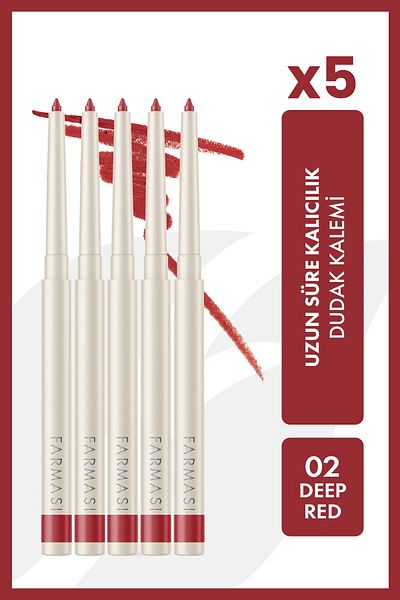Farmasi 5 Pack Lip Liner 02 Deep Red