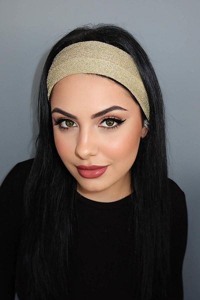 TAKIŞTIR Златиста лента за коса с детайли