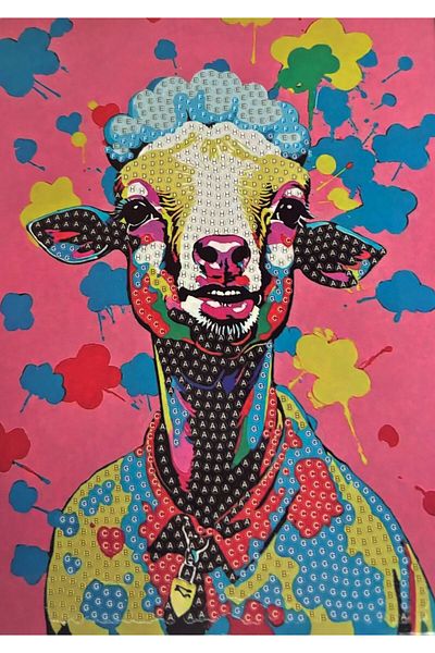 OZN AKSESUAR 15X20 Size 5D Diamond Stone Processing Book with Colorful Sheep