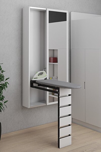 moka park avm Dolaplı Çok Amaçlı Katlanır Ütü Masası Aynalı Ütü Masası Dolabı