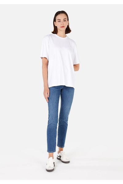 Colin's 703 Carla Slim Fit Mid Waist Straight Leg Women's Blue Jean Pants