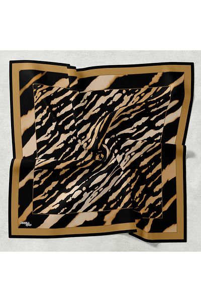 Bonjela Cotton Soft Scarf Hand Stitched Zebra Pattern