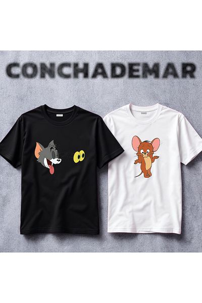 Vordevia Exploded Eye Tom and Jerry Dear Combination High Quality T-Shirt