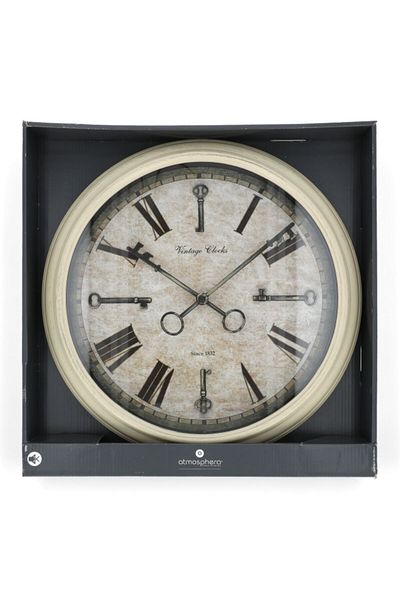 Atmosphera Elegant and Modern Key Design Round Wall Clock 39cm