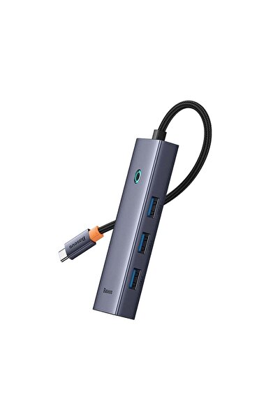 Baseus Flite Series 5-Port HUB (Type-C to HDMI4K@30Hz*1+USB 3.0*4) - Uzay Grisi