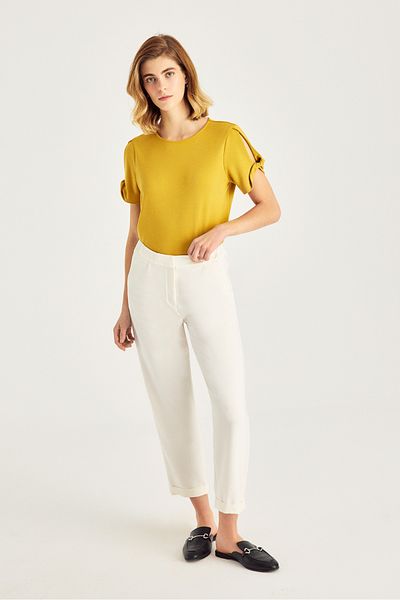 Naramaxx Satin Detailed Double Leg Trousers with Waist