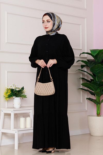 Sevitli Azra Robalı Dress-Black