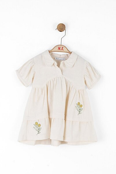 nk kids Rochie Marshmallow pentru fetiță Nk, cremă, pentru vârstele 1-4 ani