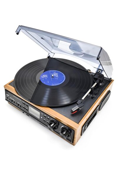 Genel Markalar Kn-27 Bluetoothlu Kumandalı Hoparlörlü Pikap Radyo Kaset Usb Mp3 33-45-78 Plaklar Çalar