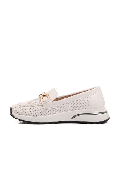 AYAKMOD Pantofi albi de damă casual 514524   Z
