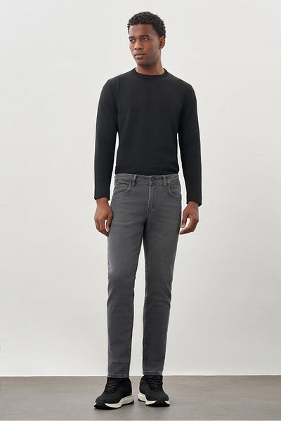 İmza Παντελόνι Outdoor Smoked Gabardine Slim Fit 5 τσέπες Casual Denim 1023245158
