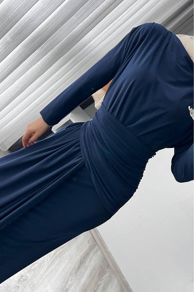 Neşeli Butik γυναικείο υφασμάτινο φόρεμα χιτζάμπ καραμέλα NMS047