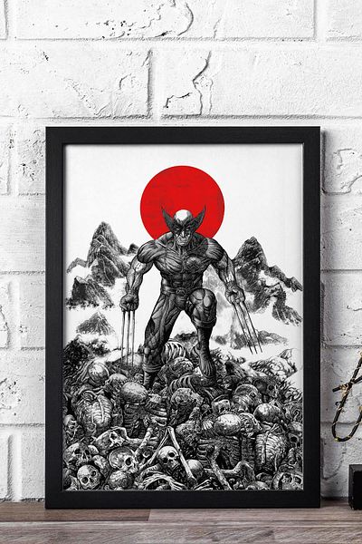 Saturn Pictură înrămată X-Men Wolverine - Pictură poster film Marvel
