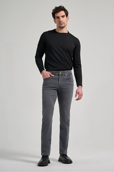 İmza Παντελόνι τζιν Milky Brown Slim Fit - 5 τσέπες ίσιο βαμβακερό γκαμπαρντίνα casual