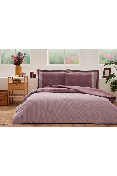 Özdilek Set cuvertură de pilota cu 4 fețe de pernă - Ranforce Double DECOROSE NATUREL