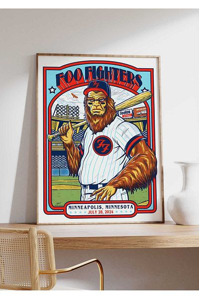 House Gorgeous Poster retro fără rame cu design de concert Foo Fighters nr:3