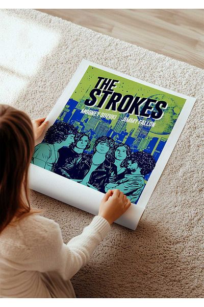 House Gorgeous Poster retro fără rame cu design de concert The Strokes nr. 3