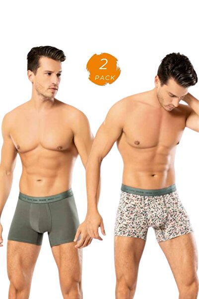 Looksense Boxer din Lycra pentru bărbați, 2 piese, simplu și cu model, 1401