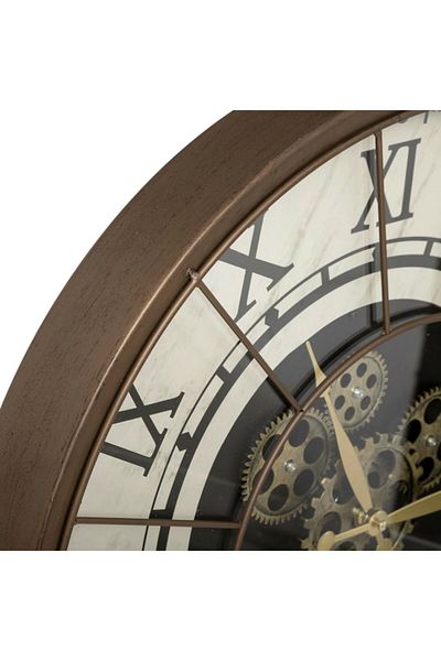 Atmosphera Stella MDF Round Battery Powered Analog Wall Clock