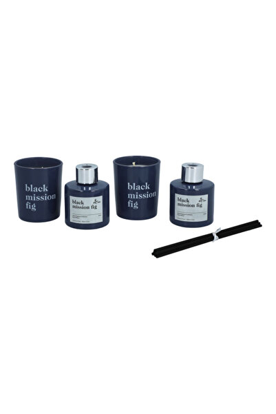 Celia 4-Piece Home Fragrance Collection Black Mission Fig Scented Candle and ...