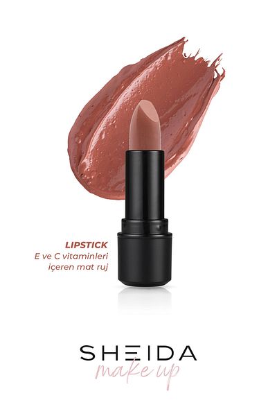 Sheida New Generation Matte Lipstick with Long-Lasting Vitamin E and C - Matte Lipstick No:34