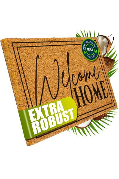 Decovetro ® Kokosmatte Fußmatte | 40x60 cm | 100% natürliche Kokosfasern