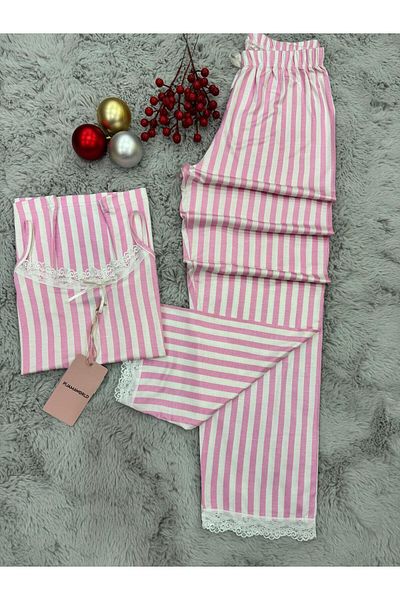 pijamaworld Six Long Viscose Soft Fabric Pajama Set with Rope Straps