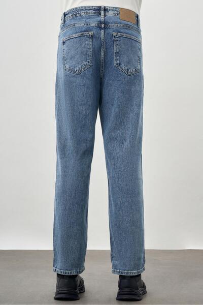 İmza Темно-синій однотонний бавовняний 5-кишеньковий оверсайз джинсові штани 1023245156