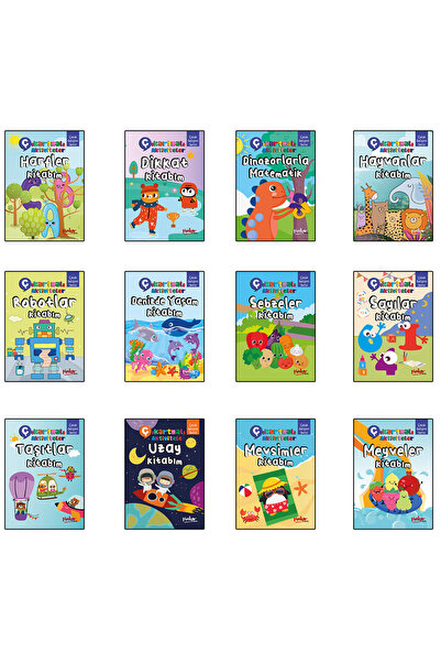Çocuk Gelişimi Serisi Çıkartmalı Aktiviteler 12 Kitap KAMPANYALI SET