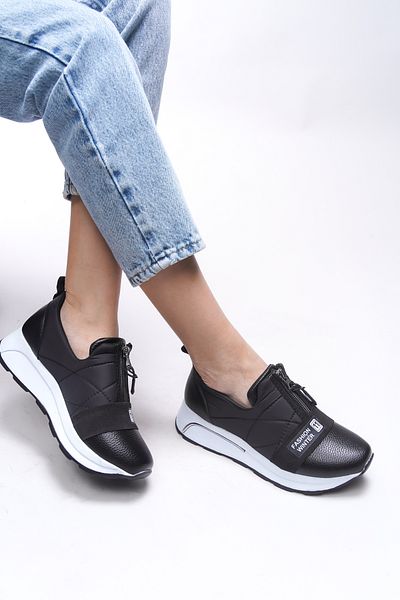 Riccon Pantofi Vicrathla pentru femei 00121701   Negru Alb