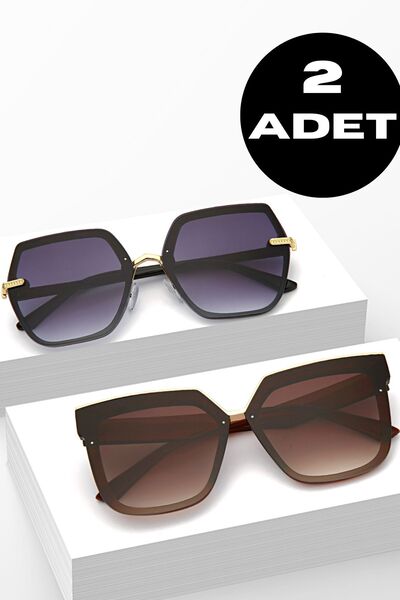 Zzla Women's Black Brown 2Li Opportunity Set Sunglasses