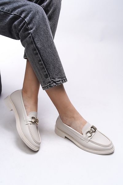 Riccon Women's Beige Skin Loafer Johatalia 0012525