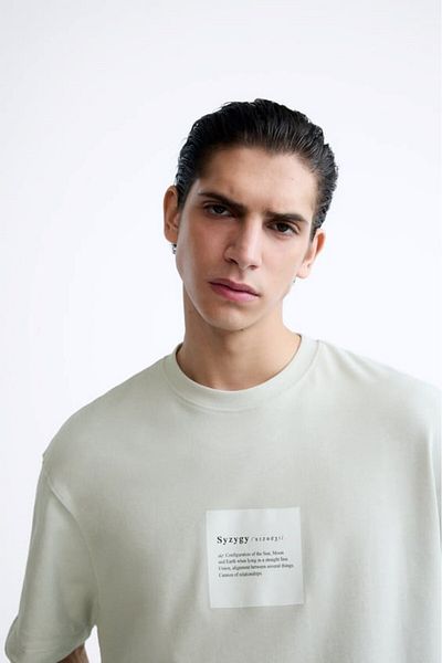 The Champ Clothing Crew Neck Syzygy Written Oversize Mint Men's T-Shirt