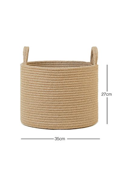 Ocean Home Textile 35x27 Interior Rufe Jucării Organizator Coș Depozitare Dulap frânghie iută