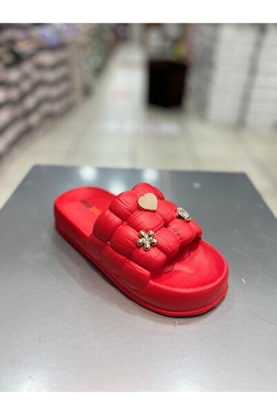 Akınal Bella Gathered Model Stoned Women's Slippers