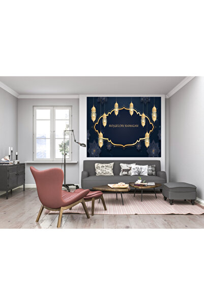 OZG DESİGN Ramazan Yazılı Duvar Örtüsü Ve Duvar Halısı