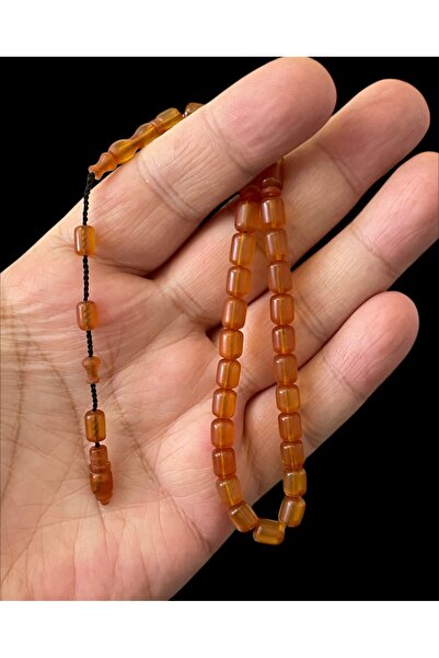 Trikala مسبحة صلاة عنبرية بطول المعصم مناسبة للتصوير اليومي مقاس 6.5 × 5.5 ملم