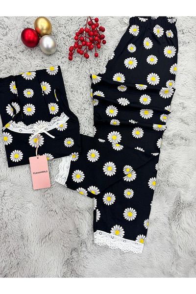 pijamaworld SET DE PIZAMA CU ȘASE LUNGURI DE VISCOSA MOALE CU CUREA DE SNA